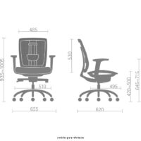 Bloco 3D cadeira de escritório Airys presidente
