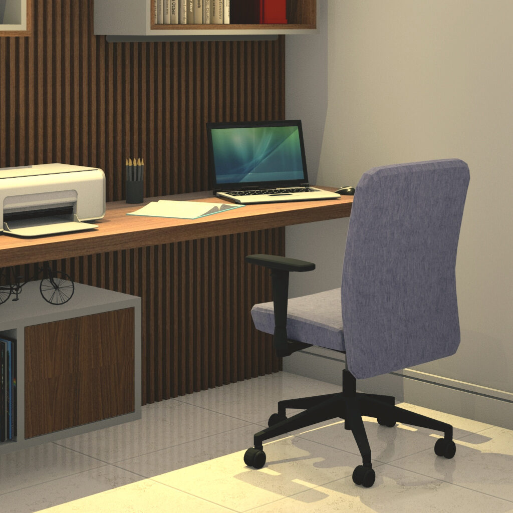 cadeira office Quadry em projeto de home office